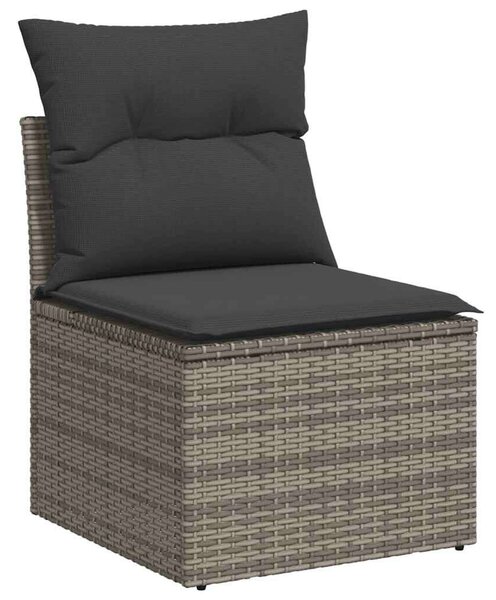 VidaXL Polyrattan Kerti Ülőgarnitúra - 8 részes - Szürke