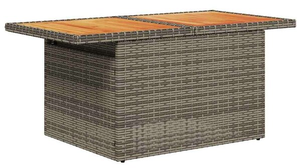 VidaXL Polyrattan Kerti Ülőgarnitúra - 7 részes, Szürke
