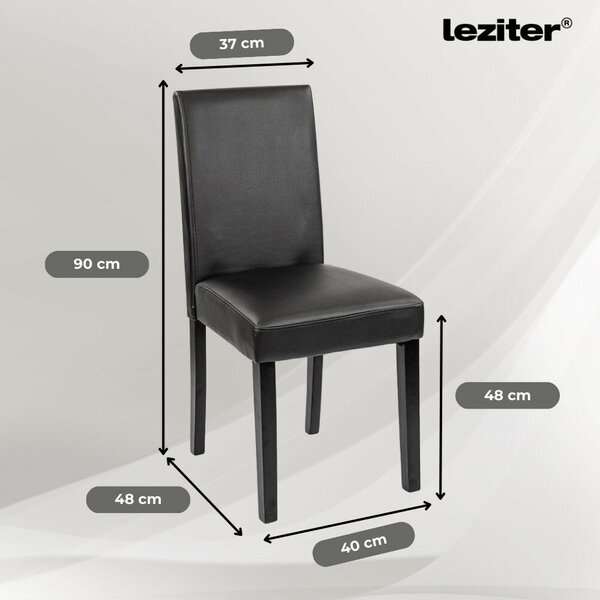 Leziter Leon 4+1 étkező garnitúra fehér-fekete
