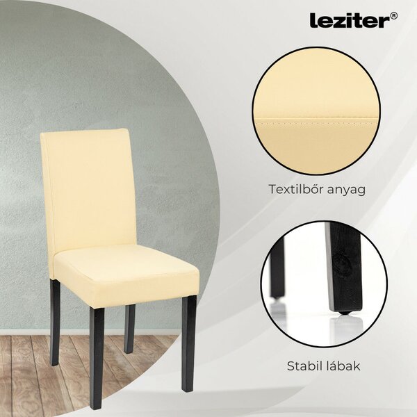 Leziter Mira 4+1 étkező garnitúra fehér-bézs