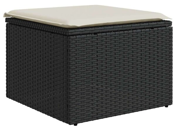 VidaXL Polyrattan Kerti Ülőgarnitúra - 6 részes - Fekete