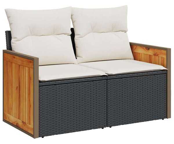 VidaXL 7 részes Kerti Ülőgarnitúra - Polyrattan - Akácfa