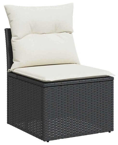 VidaXL Polyrattan Kerti Ülőgarnitúra - 6 részes - Fekete