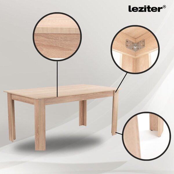 Leziter Leon 6+1 étkező garnitúra sonoma tölgy-szürke