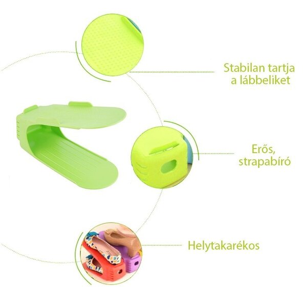 Cipőtároló, helytakarékos cipőrendező