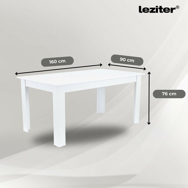Leziter Leon 4+1 étkező garnitúra fehér-fekete