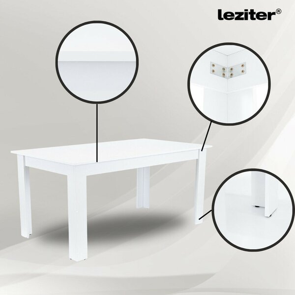 Leziter Leon 4+1 étkező garnitúra fehér-fekete