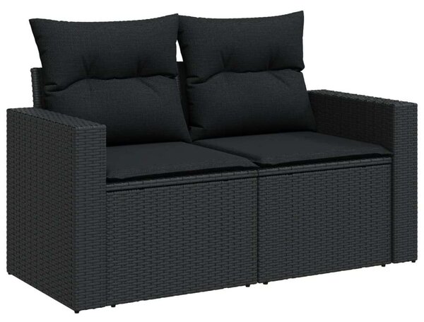 VidaXL Polyrattan Kerti Ülőgarnitúra - 11 részes - Fekete