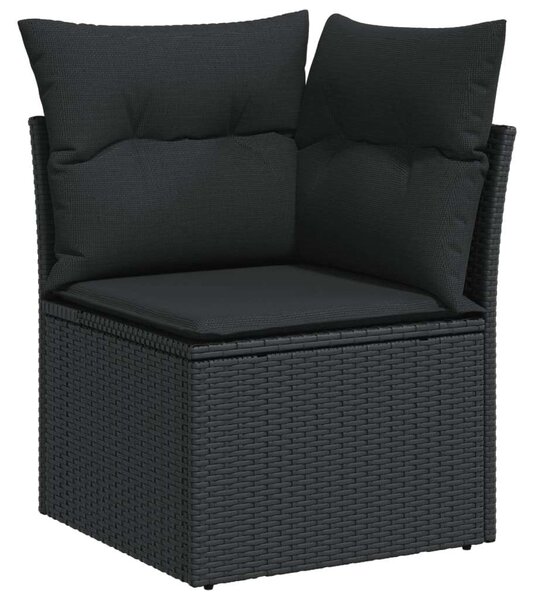 VidaXL Polyrattan Kerti Ülőgarnitúra - 12 részes - Fekete