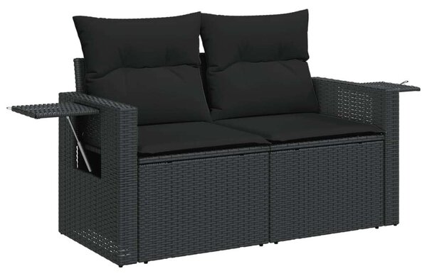 VidaXL Polyrattan Kerti Ülőgarnitúra - 12 részes - Fekete