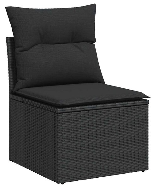 VidaXL Polyrattan Kerti Ülőgarnitúra - 6 részes - Fekete