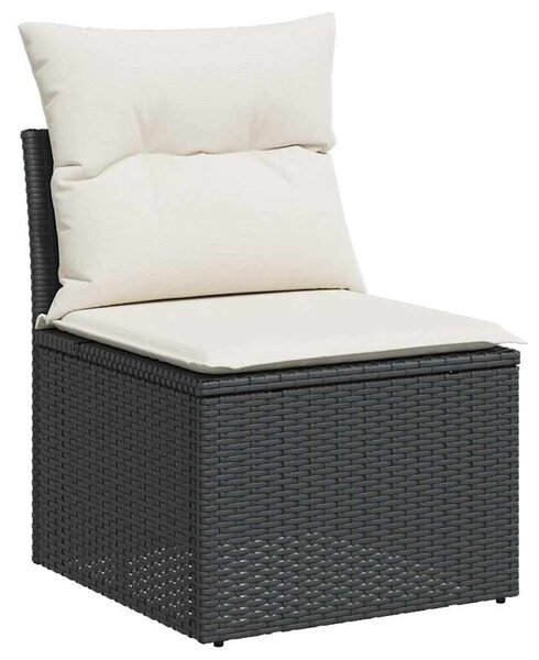 VidaXL Polyrattan Kerti Ülőgarnitúra - 9 részes - Fekete