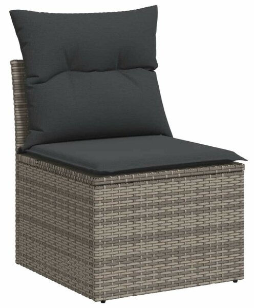VidaXL Polyrattan Kerti Ülőgarnitúra - 5 részes - Szürke