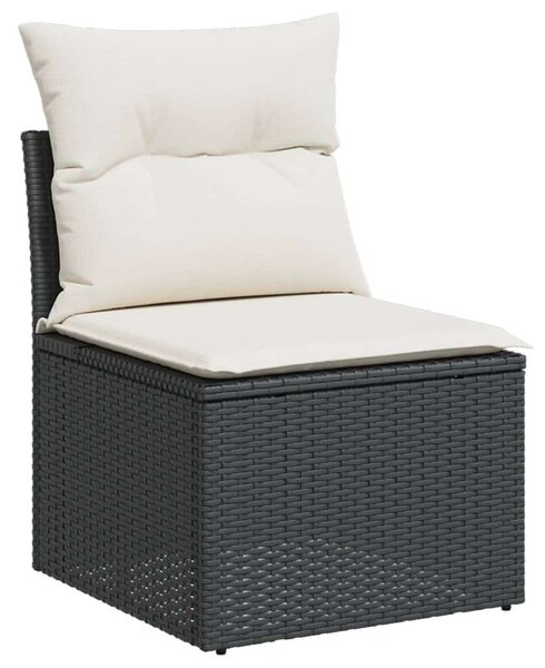 VidaXL Polyrattan Kerti Ülőgarnitúra - 11 részes - Fekete