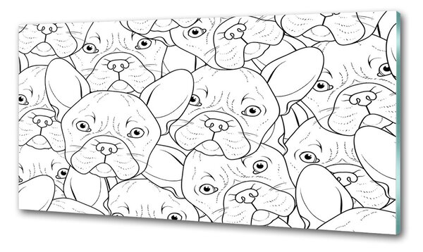 Konyhai fali panel Francia bulldog