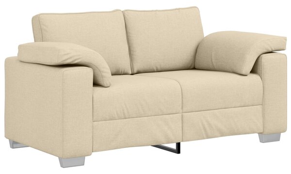 VidaXL Kétfős Pad Krém 120 cm Szövet
