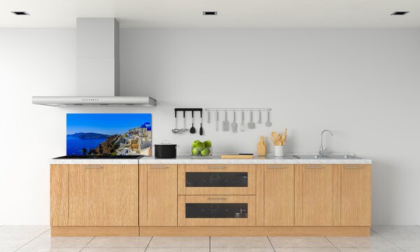 Konyhai dekorpanel Santorini görögország