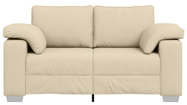 VidaXL Kétfős Pad Krém 120 cm Szövet
