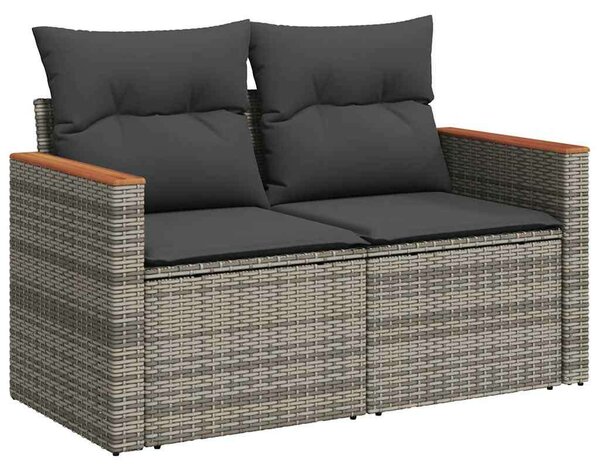 VidaXL 7 részes Polyrattan Kerti Ülőgarnitúra - Szürke