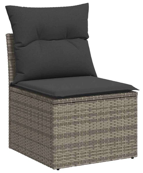 VidaXL Polyrattan Kerti Ülőgarnitúra - 9 részes - Szürke