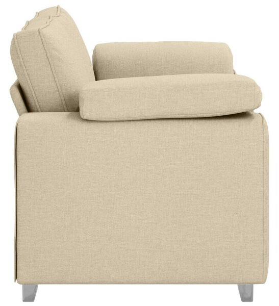 VidaXL Kétfős Pad Krém 120 cm Szövet