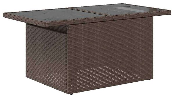 VidaXL 9 részes barna polyrattan kerti ülőgarnitúra párnákkal