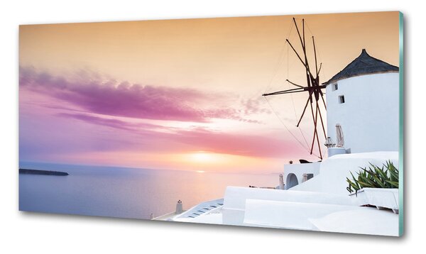 Konyhai dekorpanel Santorini, görögország