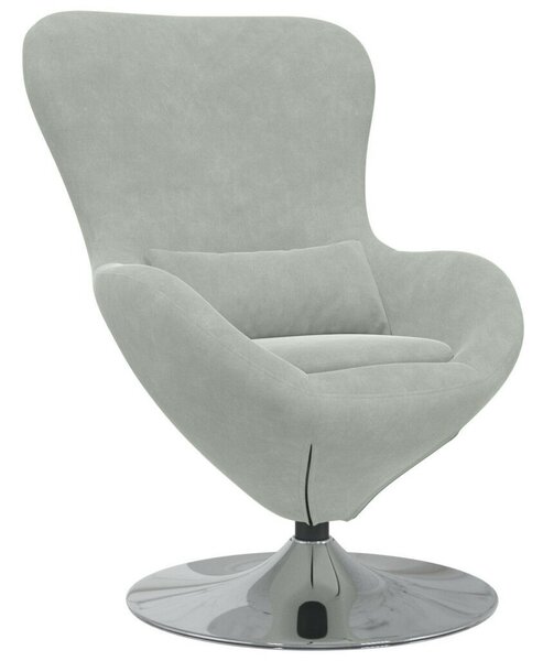 VidaXL Tojásfotel Világosszürke 63 x 73 x 90 cm Bársony