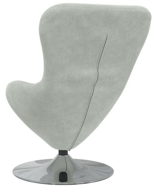 VidaXL Tojásfotel Világosszürke 63 x 73 x 90 cm Bársony