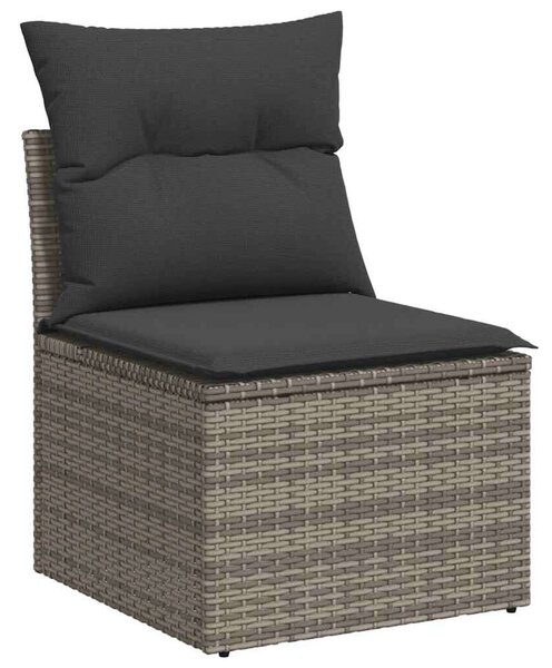VidaXL Polyrattan Kerti Ülőgarnitúra - 11 részes - Szürke