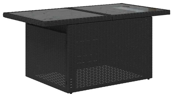 VidaXL Polyrattan Kerti Ülőgarnitúra - 6 részes - Fekete