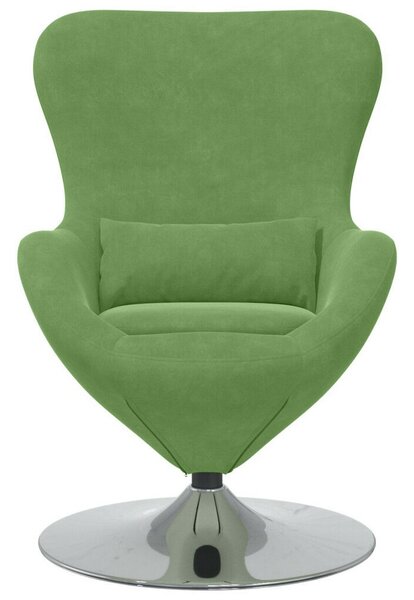 VidaXL Tojásfotel Világos zöld 63 x 73 x 90 cm Bársony