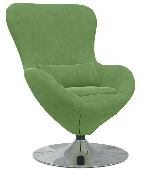VidaXL Tojásfotel Világos zöld 63 x 73 x 90 cm Bársony