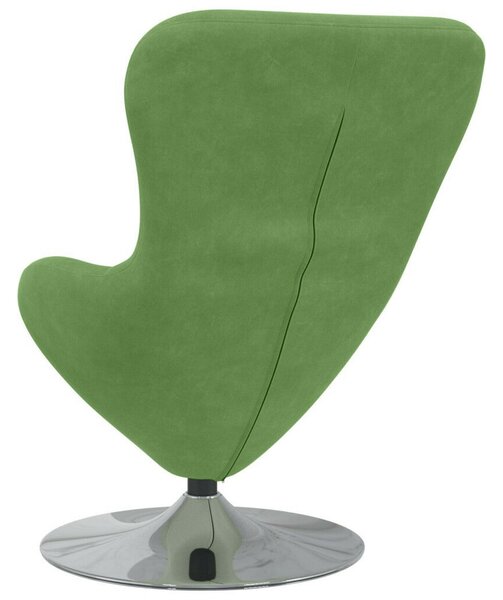 VidaXL Tojásfotel Világos zöld 63 x 73 x 90 cm Bársony