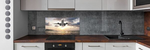 Hátfal panel konyhai Repülőgép a tenger felett