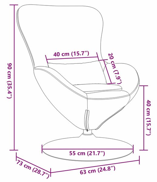 VidaXL Tojásfotel Lila Szövet