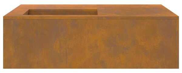 VidaXL Tűzrakó Barna 100 x 100 x 30 cm időjárásálló acél