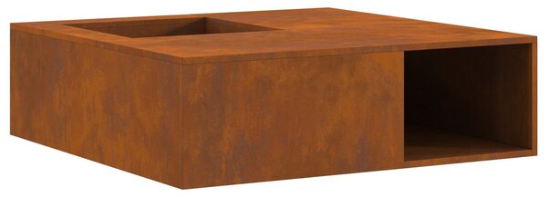 VidaXL Tűzrakó Barna 100 x 100 x 30 cm időjárásálló acél