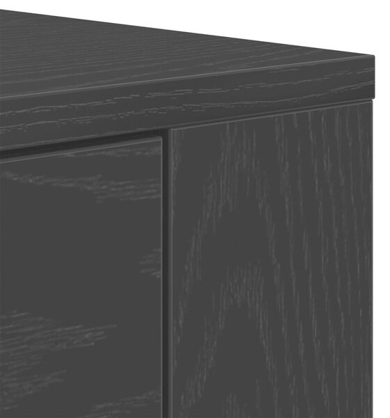 VidaXL Feketetölgy szekrény Fekete tölgy 80 x 33 x 70 cm Faanyag