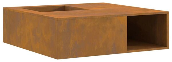 VidaXL Tűzrakó Barna 100 x 100 x 30 cm időjárásálló acél