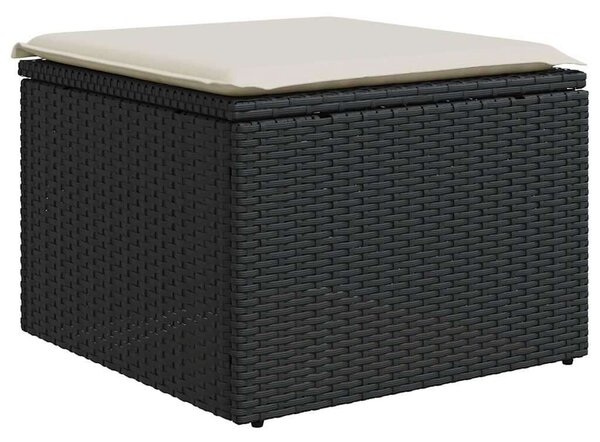 VidaXL Polyrattan Kerti Ülőgarnitúra - 7 részes - Fekete