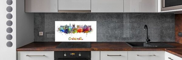 Konyhai falvédő Színes gdańsk