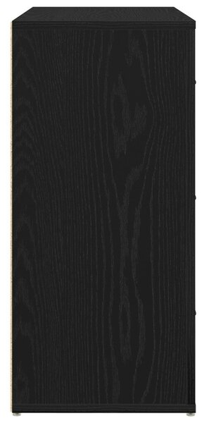 VidaXL Feketetölgy szekrény Fekete tölgy 80 x 33 x 70 cm Faanyag