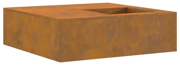 VidaXL Tűzrakó Barna 100 x 100 x 30 cm időjárásálló acél