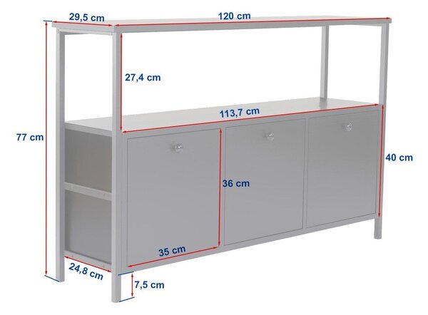 Világos natúr színű konzolasztal tölgyfa dekorral 29,5x120 cm Solace – Kalune Design