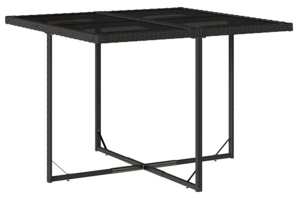 VidaXL Polyrattan Kerti Étkezőgarnitúra - 5 részes - Fekete