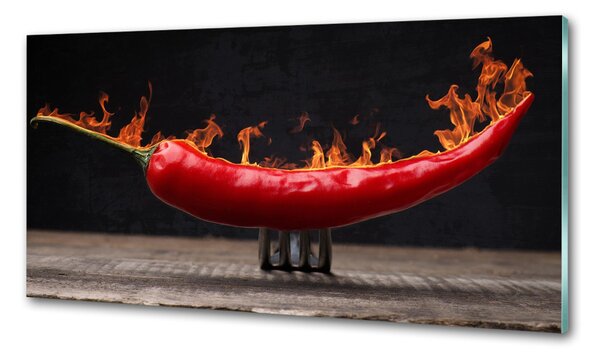 Konyhai hátfalpanel Csili paprika