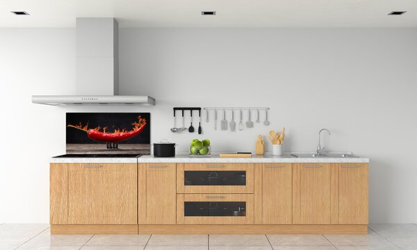 Konyhai hátfalpanel Csili paprika