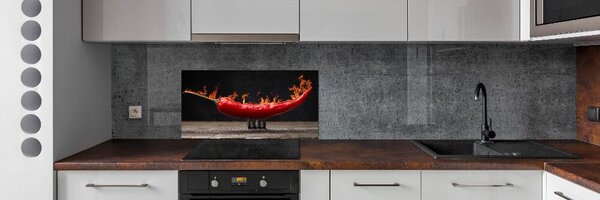 Konyhai hátfalpanel Csili paprika