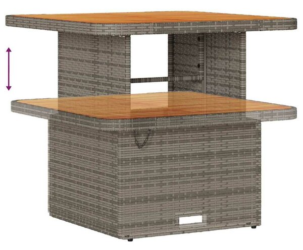 VidaXL Kerti Kanapé Szett párnával tárolóval 10 pcs Szürke Poly Rattan